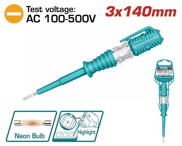Total Test Pencil / Voltage Tester - 3x140mm | THT291408 Total